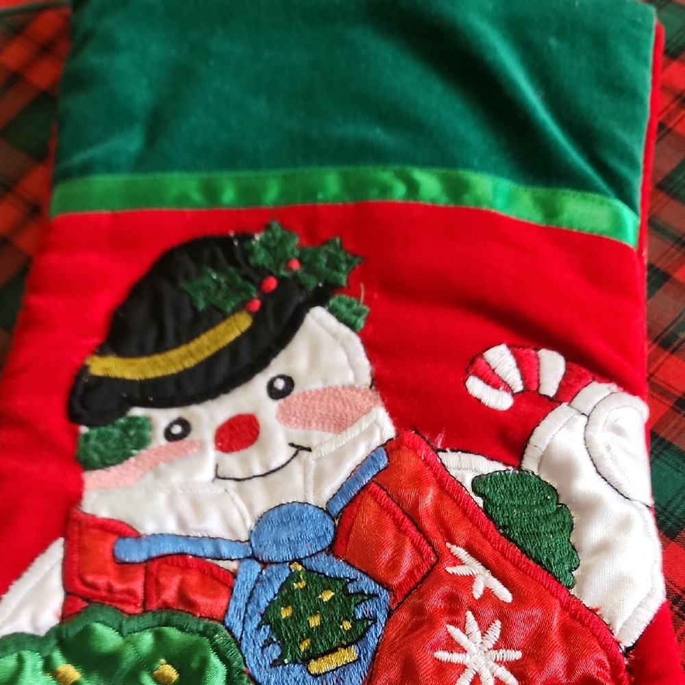 Festive Snowman Christmas Stocking